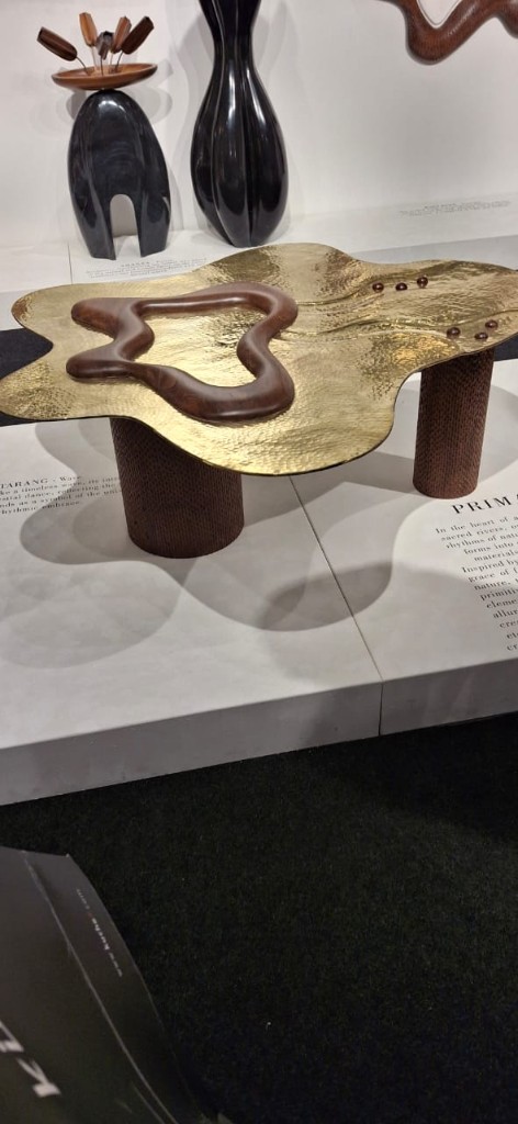 Organic gold coffee table