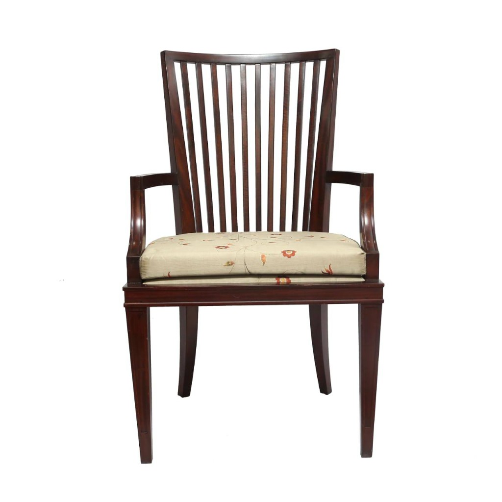 Slat-back armchair
